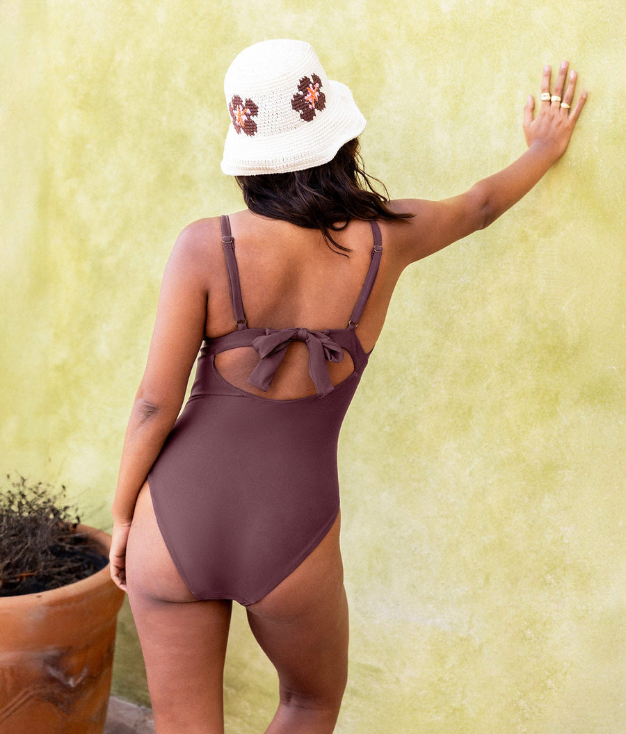The Honolulu One Piece - Eco Nylon - Mink - Long Torso