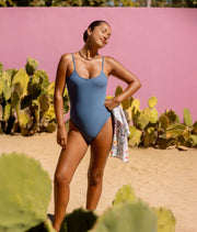 The Amalfi One Piece - Eco Ribbed - Slate - Classic