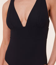 The Mykonos One Piece - Ribbed - Black - Long Torso