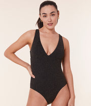 The Augustine One Piece - Lurex Rib - Black - Classic