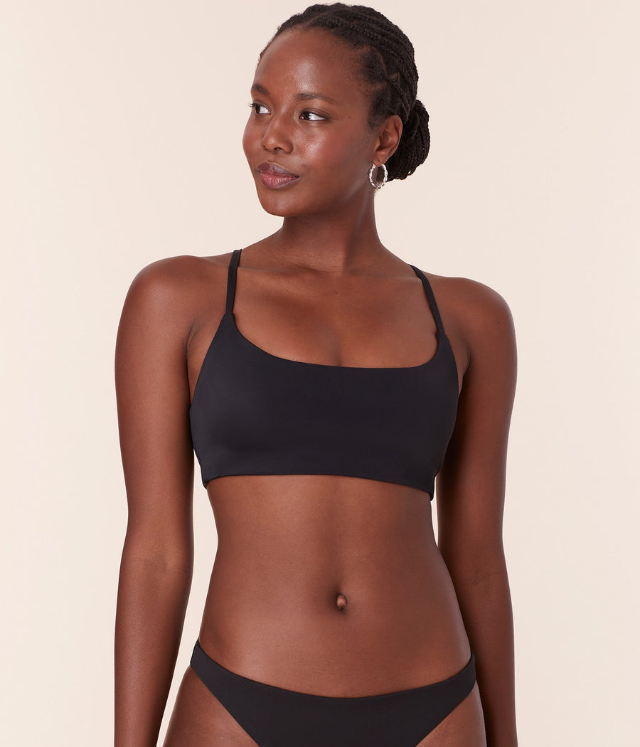 The Maui Bikini Top - Eco Nylon - Black