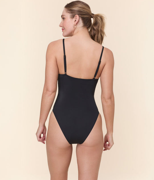 The Amalfi One Piece - Eco Nylon - Black - Classic - Cheeky