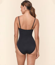 The Amalfi One Piece - Eco Nylon - Black - Classic - Full Coverage