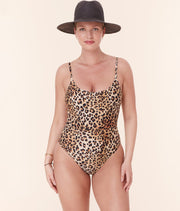 The Amalfi One Piece - Eco Nylon - Leopard - Long Torso