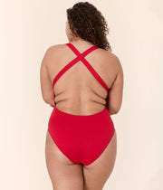 The Tulum One Piece - Eco Nylon - Cherry Red - Classic