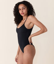 The Laguna One Piece - Eco Nylon - Black - Long Torso
