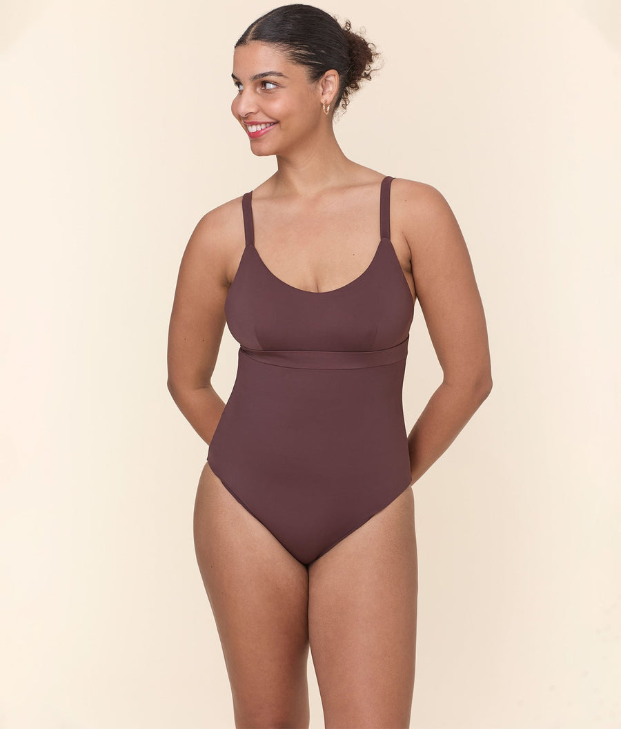The Honolulu One Piece - Eco Nylon - Mink - Long Torso