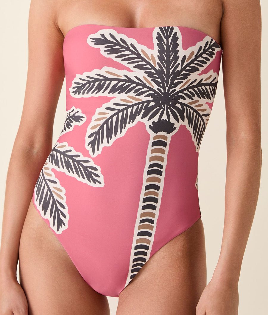 The Kauai One Piece - Eco Nylon - Palms - Classic
