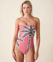 The Kauai One Piece - Eco Nylon - Palms - Classic