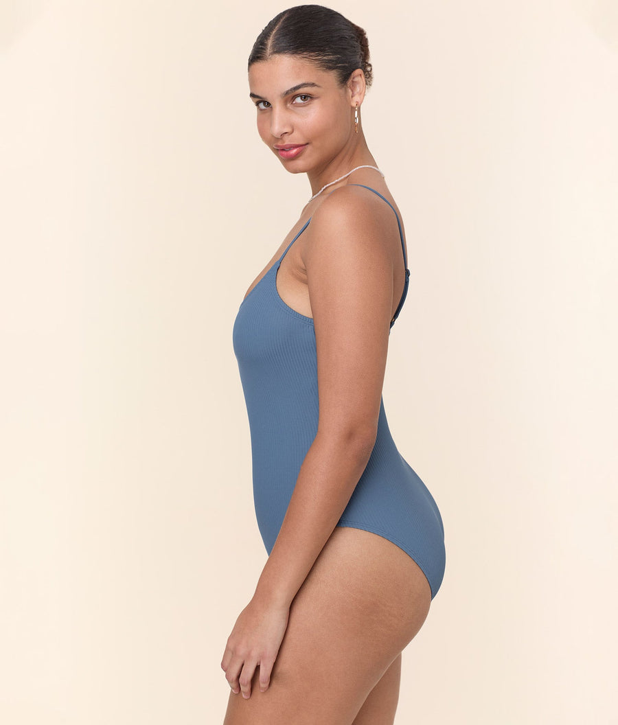 The Amalfi One Piece - Eco Ribbed - Slate - Classic
