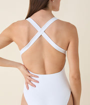 The Tulum One Piece - Eco Ribbed - White - Classic