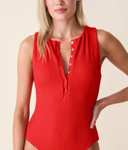 The Malibu One Piece - Seersucker - Firecracker - Classic