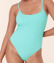 The Amalfi One Piece - Wide Rib - Opal - Long Torso