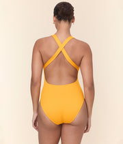 The Tulum One Piece - Wide Rib - Tangerine - Classic