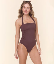 The Aleta One Piece - Eco Nylon - Mink - Classic