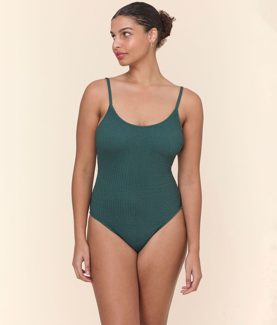 The Amalfi One Piece - Textured Weave - Seaweed - Classic