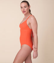 The Honolulu One Piece - Eco Ribbed - Vermillion - Long Torso