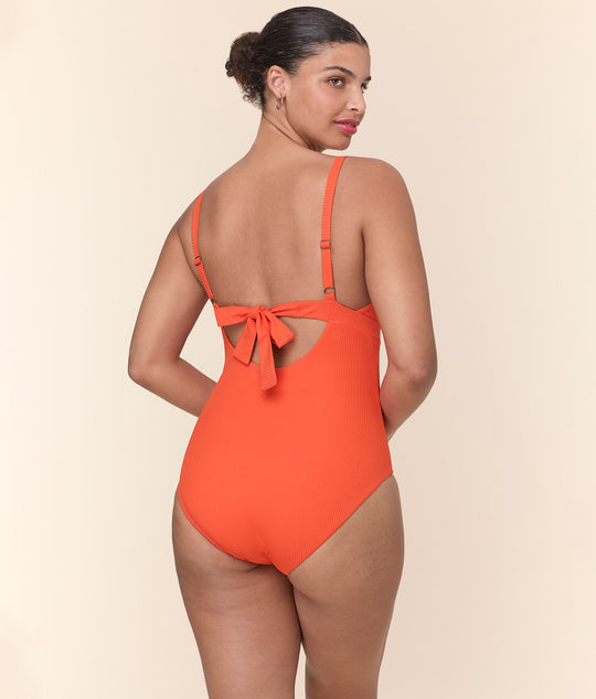 The Honolulu One Piece - Eco Ribbed - Vermillion - Classic