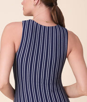 The Malibu One Piece - Textured Stripe - Nautical - Classic