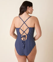 The Fiji One Piece - Textured Stripe - Nautical - Classic