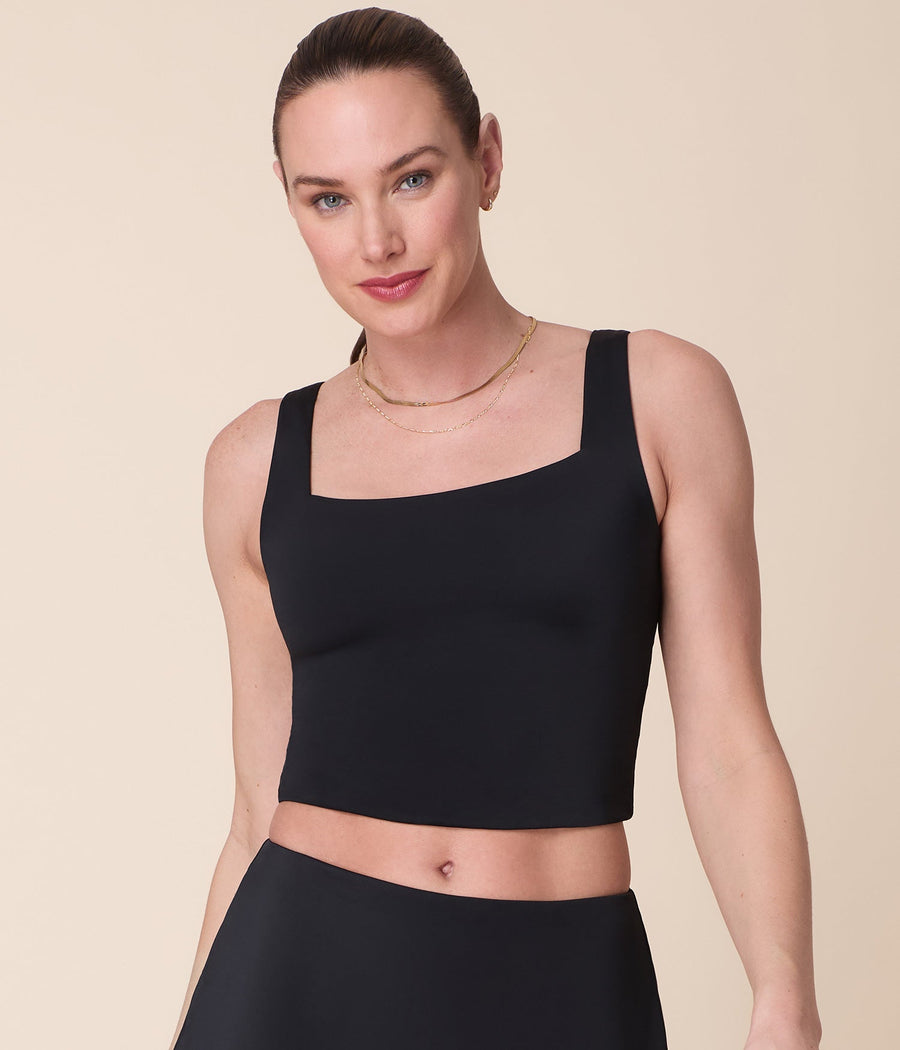 The Siren Swim Tank - Flat - Black