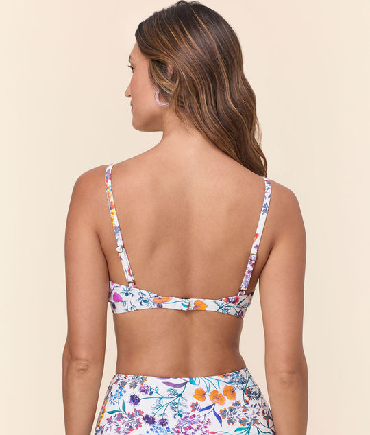 The Crete Bikini Top - Eco Nylon - Botanical Floral