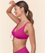 The Crete Bikini Top - Eco Nylon - Fuchsia