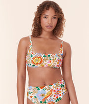 The Havana Bikini Top - Eco Nylon - Bird Floral