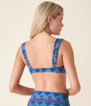 The Kalama Bikini Top - Eco Nylon - Blue Dandelion