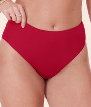 The High Rise Bikini Bottom - Eco Nylon - Garnet