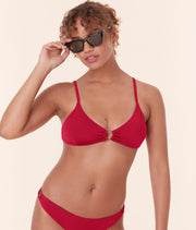 The Bonita Bikini Top - Eco Nylon - Garnet