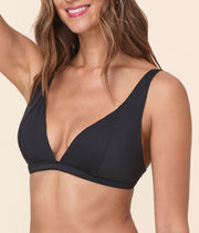 The Maddalena Bikini Top - Eco Nylon - Black