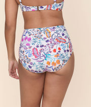 The Super High Waist Bikini Bottom - Eco Nylon - Botanical Floral