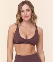 The Mila Bikini Top - Eco Nylon - Mink