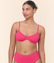 The Bermuda Bikini Top - Eyelet - Begonia