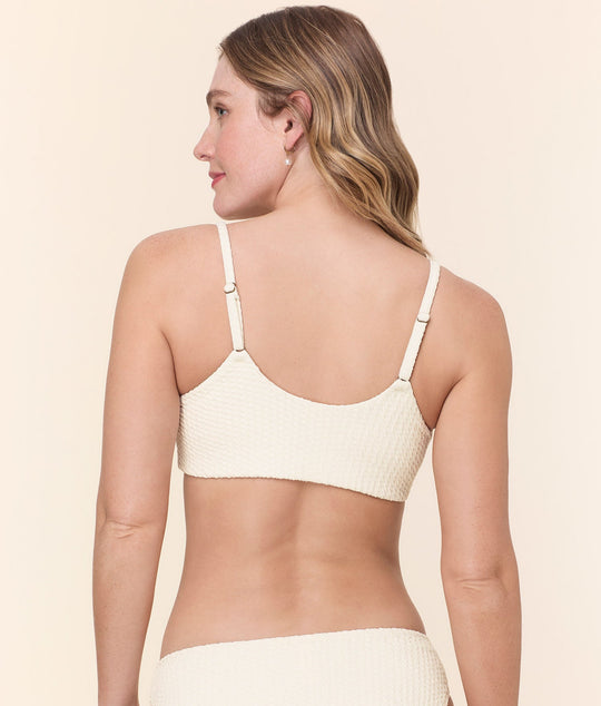 The Maui Bikini Top - Textured Weave - Gardenia