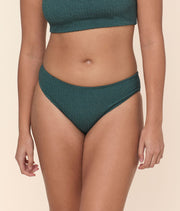 The Classic Bikini Bottom - Textured Weave - Seaweed