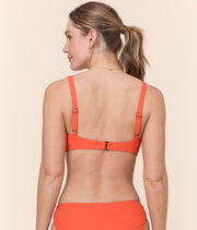 The Mila Bikini Top - Eco Ribbed - Vermillion