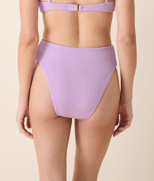 The 90s High Waist Bikini Bottom - Seersucker - Lupine
