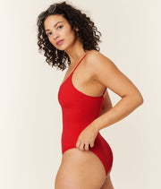 The Amalfi One Piece - Eco Nylon - Cherry Red - Classic