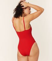 The Amalfi One Piece - Eco Nylon - Cherry Red - Classic