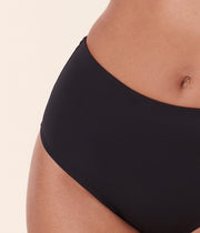 The High Waist Bikini Bottom - Eco Nylon - Black