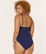 The Amalfi One Piece - Eco Nylon - Navy - Long Torso