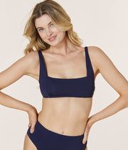 The Havana Bikini Top - Flat - Navy
