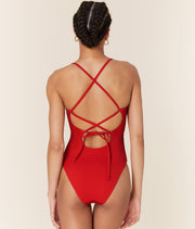 The Fiji One Piece - Eco Nylon - Cherry Red - Classic