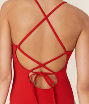 The Fiji One Piece - Eco Nylon - Cherry Red - Long Torso