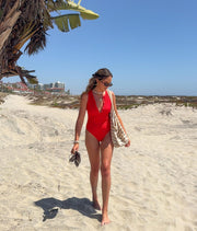 The Malibu One Piece - Seersucker - Firecracker - Classic