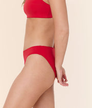 The Classic Bikini Bottom - Flat - Cherry Red