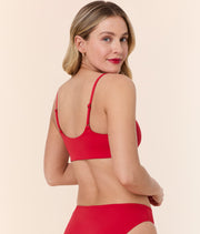 The Maui Bikini Top - Flat - Cherry Red