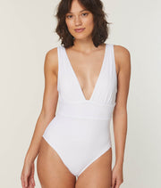 The Mykonos One Piece - Eco Nylon - White - Long Torso